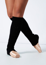 Bloch Stelle Knit Leg Warmer Black Front 2 [Black]