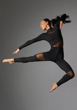 Jolista Radiance Mesh Panel Catsuit Black 3 [Black]