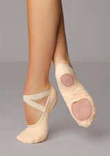 So Danca Pink SD16 Stretch Split Sole Canvas Ballet Shoe Ballet Pink Front [Pink]