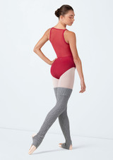 Bloch Elsa Knit Leg Warmer Grey Back [Grey]