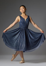 Jolista Moonflower Gathered Mesh Ballet Dress Navy Blue 65 [Blue]
