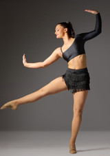 Fringed Shorts Black 58 [Black]
