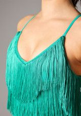 Jolista Champagne Swing Fringe Jazz Costume Jade [Green]