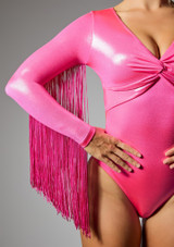 Barbie Leotard with fringed sleeve Pink 8 [Pink]