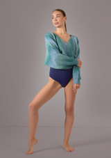 Ombre ballet wrap Blue-Green Front [Blue]