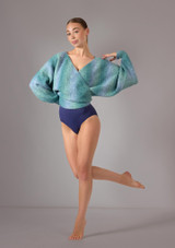 Ombre ballet wrap Blue-Green Front 2 [Blue]