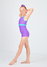 Move Dance Majesty Gymnastics Shorts Purple Front [Purple]