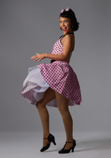 Jolista Peggy Polka Costume Black-Pink Front [Black]