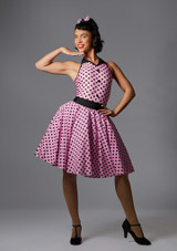 Jolista Peggy Polka Costume Black-Pink Front 8 [Black]