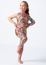 Asymmetric catsuit ACT Front [Patterned]