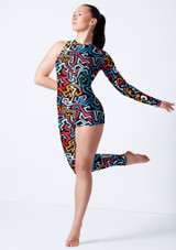 Asymmetric catsuit AZT Front [Patterned]
