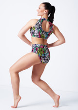 Alegra Print Electra Racer Crop Top GRF Back [Patterned]