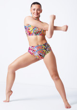 Alegra Print Electra Racer Crop Top ACT Front [Patterned]