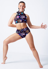Alegra Print Electra Racer Crop Top FST Front [Patterned]