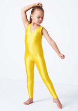 Alegra Shiny Christina Girls Catsuit Yellow Front [Yellow]