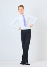 Alegra Shiny Elasticated Tie Amethyst Front [Purple]