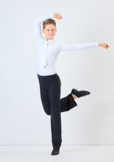 Alegra Shiny Elasticated Tie White Front [White]