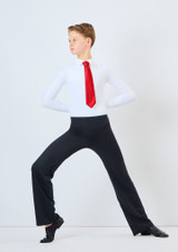 Alegra Shiny Elasticated Tie Red Front [Red]