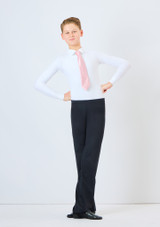 Alegra Shiny Elasticated Tie Light Pink Front [Pink]