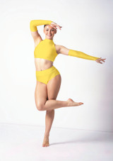 Alegra Dance Sleeves Yellow Front [Yellow]