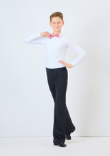 Alegra Shiny Elasticated Bow Tie Pink Front [Pink]