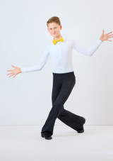 Alegra Shiny Elasticated Bow Tie Yellow Front [Yellow]