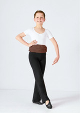 Alegra Kids Shiny Cumberbund Brown Front [Brown]