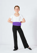 Alegra Kids Shiny Cumberbund Purple Front [Purple]