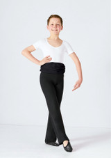 Alegra Kids Shiny Cumberbund Black Front [Black]