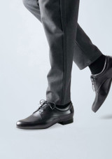 Werner Kern Catania Leather Dance Shoe - 0.8" Black Front 2 [Black]