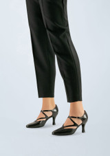 Werner Kern Fabiola Leather Dance Shoe - 2.56" Black Front 2 [Black]