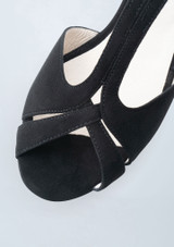Werner Kern Francis Satin Dance Shoe - 2.56" Black Front [Black]