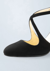 Werner Kern Serena Suede Dance Shoe - 3.15" Black Front 4 [Black]
