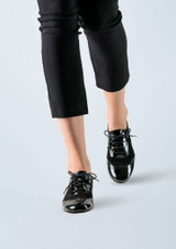 Werner Kern Taylor Suede and Leather Dance Shoe - 0.59" Black Front [Black]