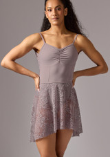 Move Dance Cece High Low Lace Skirt Rose Pink Front [Pink]