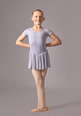 Skirted short sleeved leo (as Lottie) Lilac Front [Purple]