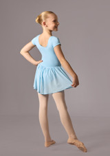 Skirted short sleeved leo (as Lottie) Pale Blue Back 3 [Blue]