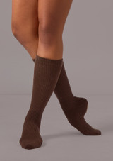 Move Dance Axis Performance Sock Chocolate Front 5 [Brown]