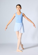 Freed RAD Belle Girls Wrap Skirt Pale Blue Front 2 [Blue]