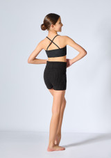 Move Dance Teen Brielle Jazz Crop Top Black Front 3 [Black]