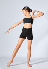 Move Dance Teen Brielle Jazz Crop Top Black Front 2 [Black]