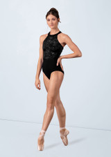 Bloch Veronica Twist Leotard Black Front [Black]