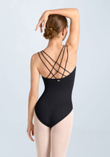 Mirella Scoop Neck Cami Leotard Black Back 2 [Black]