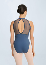 Hermione Halter Leotard Aqua Front 6 [Blue]