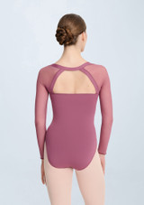 Hema Long Sleeved Leotard Violet Front 5 [Purple]