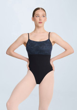 Haley Camisole Leotard Navy Blue Front [Blue]