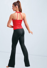 Weissman Lustre Halter Tank Top Red 3 [Red]