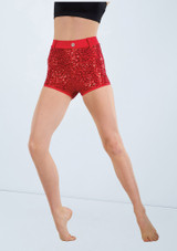Weissman Sequin Short Red [Red]