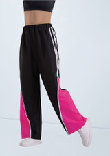 Weissman Colorblock Full-Length Pant Cerise 6 [Pink]