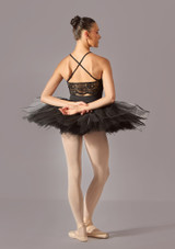 Move Dance Pearla Camisole Lace Leotard Black Back 4 [Black]